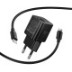 Мережевий зарядний пристрій HOCO N65 Ingenious PD charger Type-C cable 20W Black
