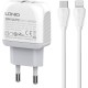 Мережевий зарядний пристрій LDNIO A2313C dual port charger Lightning cable 18W White