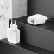 Мережевий зарядний пристрій HOCO N11 Powerful dual port charger Lightning cable 20W White