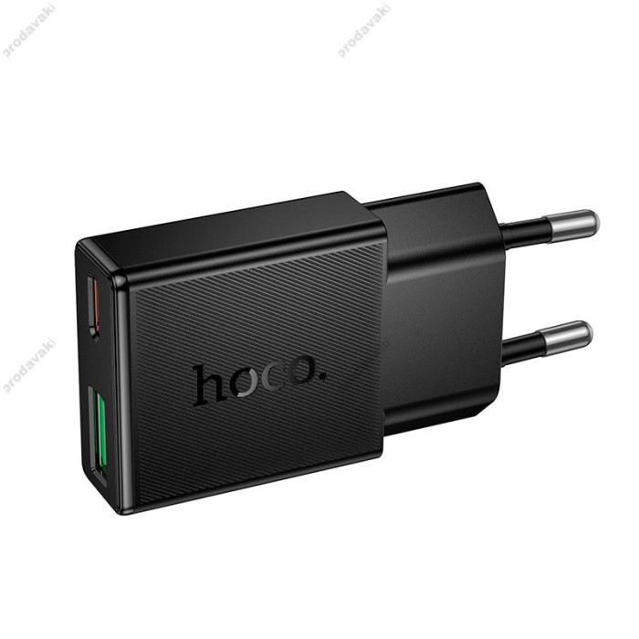 Мережевий зарядний пристрій HOCO N73 Speed PD ultra-thin charger charger 20W Black