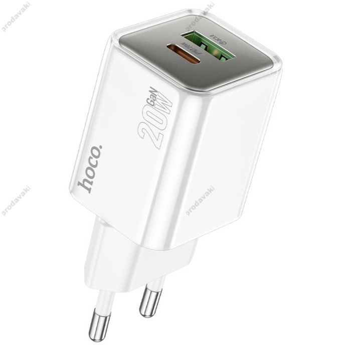 Мережевий зарядний пристрій HOCO N46 Glorious PD charger 20W White