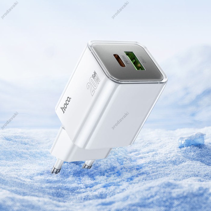 Мережевий зарядний пристрій HOCO N46 Glorious PD charger 20W White