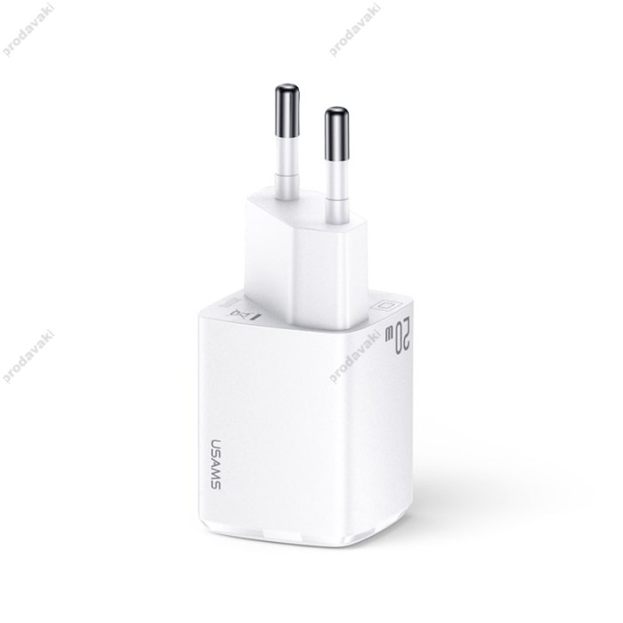 Мережевий зарядний пристрій USAMS T37 US-CC128 Super Si Fast charger 20W White