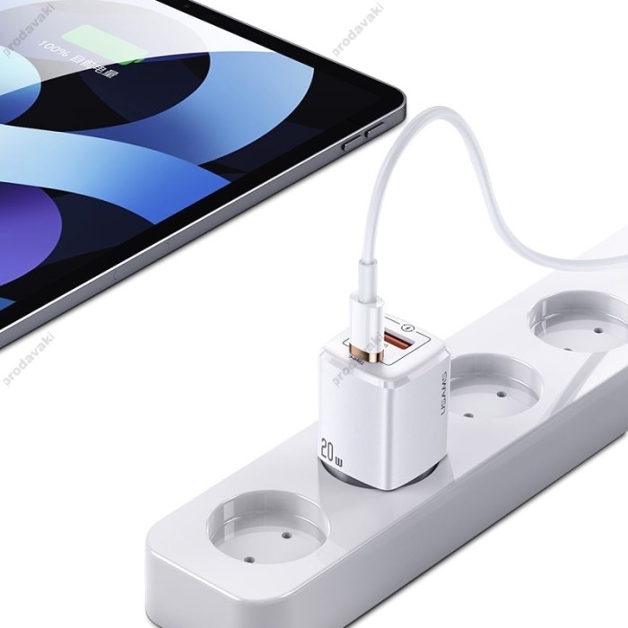 Мережевий зарядний пристрій USAMS T37 US-CC128 Super Si Fast charger 20W White