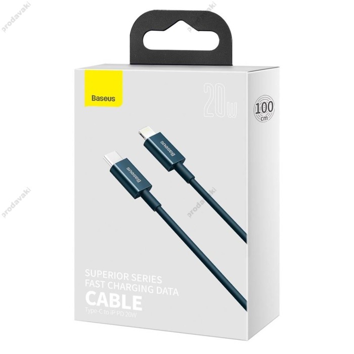PD кабель Baseus Superior Series Fast Charging Data Cable Type-C to Lightning PD 20W 2m Blue CATLYS-C03