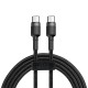 Кабель Baseus Cafule Series Flash charge Data Cable Type-C to Type-C PD2.0 60W 1m Black-Grey CATKLF-GG1