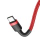 Кабель Baseus Cafule Series Flash charge Data Cable Type-C to Type-C PD2.0 60W 1m Red CATKLF-G09