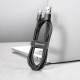 Кабель Baseus Cafule USB to Type-C 2A 2m Black-grey CATKLF-CG1