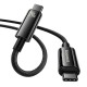 Кабель Baseus Tungsten Gold Fast Charging Type-C to Type-C 240W 5A 1m Black CAWJ040001