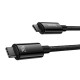 Кабель Baseus Tungsten Gold Fast Charging Type-C to Type-C 240W 5A 1m Black CAWJ040001