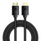 Кабель Baseus High Definition Series Adapter Cable HDMI to HDMI 2.1 8K 1m Black CAKGQ-J01