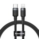 PD Кабель Baseus Cafule Cable Type-C to Lightning PD 20W 1m black-grey (CATLKLF-G1)