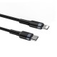 PD Кабель Baseus Cafule Cable Type-C to Lightning PD 20W 1m black-grey (CATLKLF-G1)
