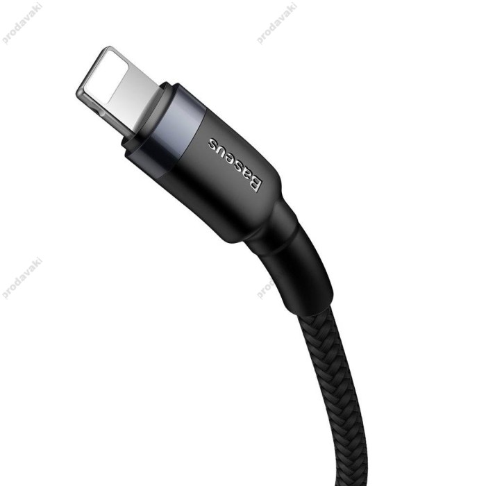 PD Кабель Baseus Cafule Cable Type-C to Lightning PD 20W 1m black-grey (CATLKLF-G1)
