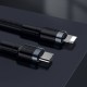 PD Кабель Baseus Cafule Cable Type-C to Lightning PD 20W 1m black-grey (CATLKLF-G1)