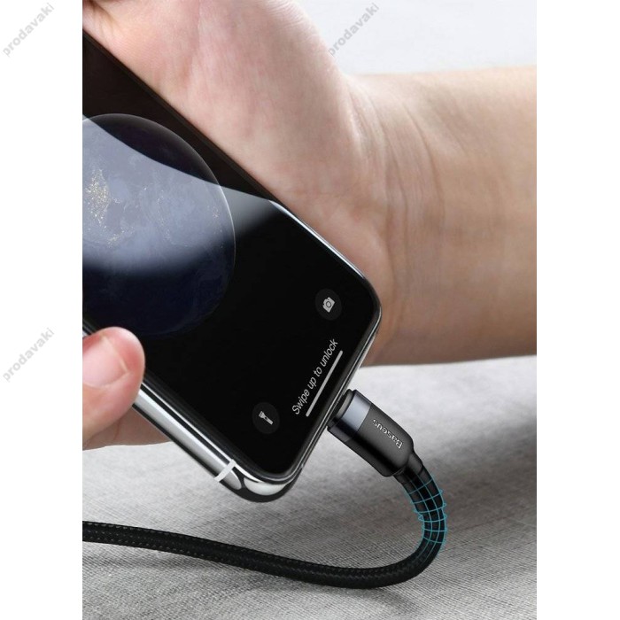 PD Кабель Baseus Cafule Cable Type-C to Lightning PD 20W 1m black-grey (CATLKLF-G1)