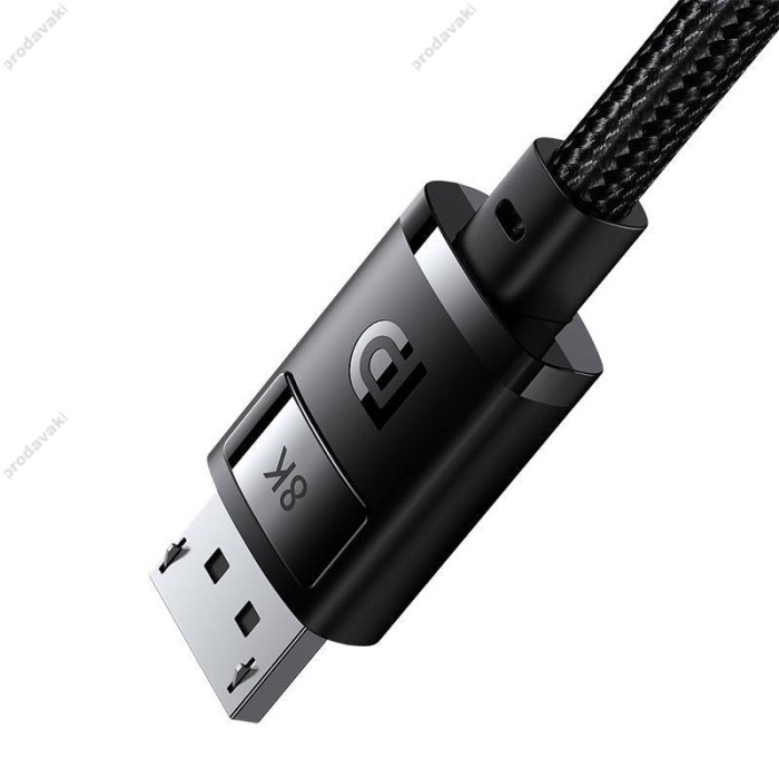 Кабель Baseus High Definition Series Adapter Cable DP to DP 8K 1.5m Black B00633706111-01