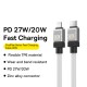PD Кабель Baseus CoolPlay Series Fast Charging Cable Type-C to Lightning 20W 2m White CAKW000102