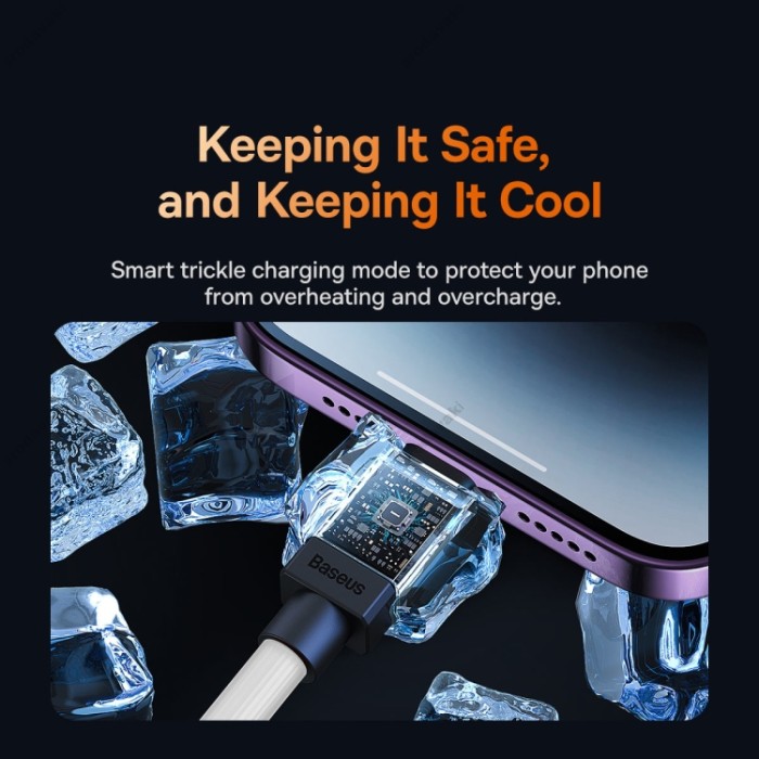 PD Кабель Baseus CoolPlay Series Fast Charging Cable Type-C to Lightning 20W 2m White CAKW000102
