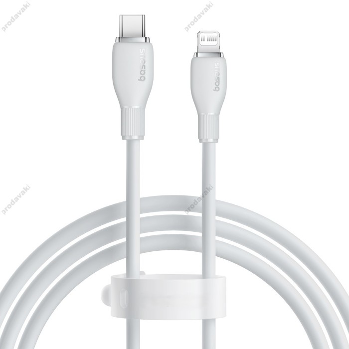 PD Кабель Baseus Pudding Series Fast Charging Cable Type-C to Lightning 20W 2m White P10355701221-01