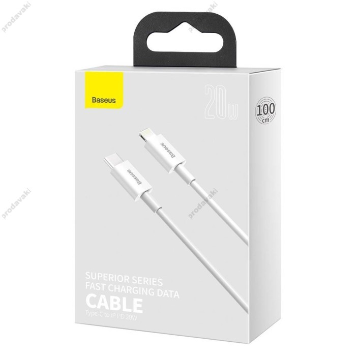 PD кабель Baseus Superior Series Fast Charging Data Cable Type-C to Lightning PD 20W 2m White CATLYS-C02