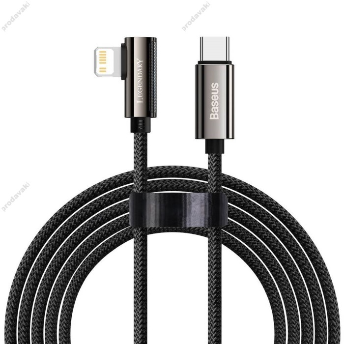 PD Кабель Baseus Legend Series Elbow Fast Charging Data Cable Type-C to iP PD 20W 1m Black CATLCS-01