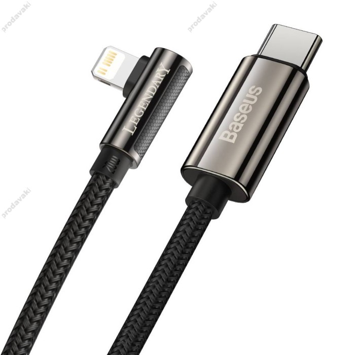 PD Кабель Baseus Legend Series Elbow Fast Charging Data Cable Type-C to iP PD 20W2m Black CATLCS-A01