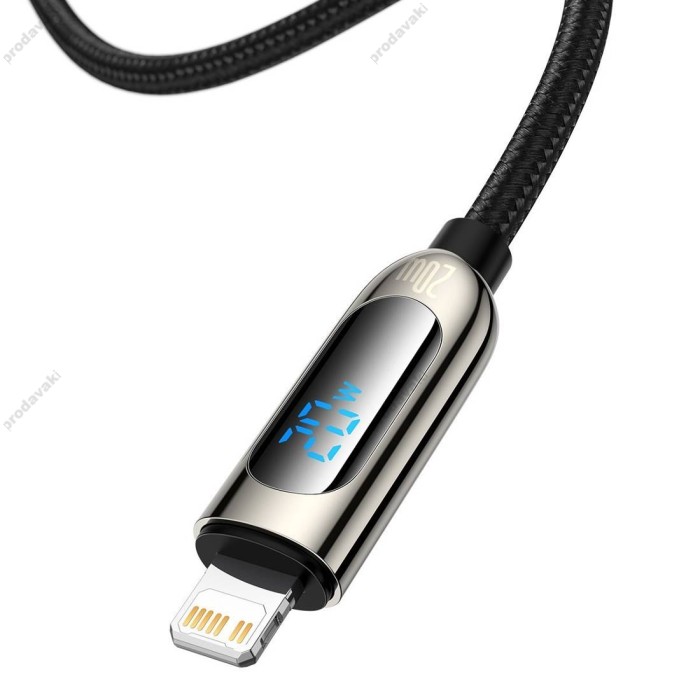 PD Кабель Baseus Display Fast Charging Data Cable Type-C to Lightning 20W 2m Black CATLSK-A01