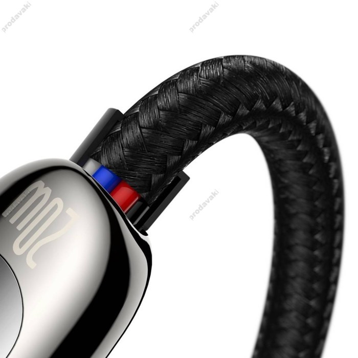 PD Кабель Baseus Display Fast Charging Data Cable Type-C to Lightning 20W 2m Black CATLSK-A01