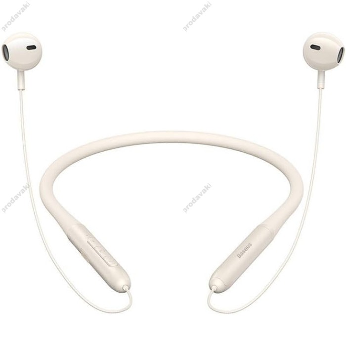 Бездротові Bluetooth навушники Baseus Bowie P1 Neckband Wireless Earphones BT 5.2 Creamy-white NGPB000102