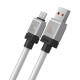 Кабель Baseus CoolPlay Series Fast Charging Cable USB to Type-C 100W 6A 1m White CAKW000602