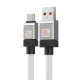 Кабель Baseus CoolPlay Series Fast Charging Cable USB to Type-C 100W 6A 1m White CAKW000602