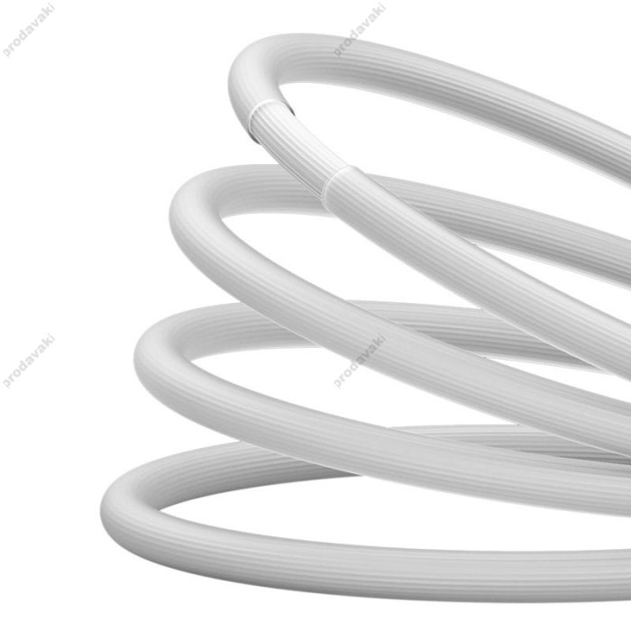 Кабель Baseus CoolPlay Series Fast Charging Cable USB to Type-C 100W 6A 1m White CAKW000602