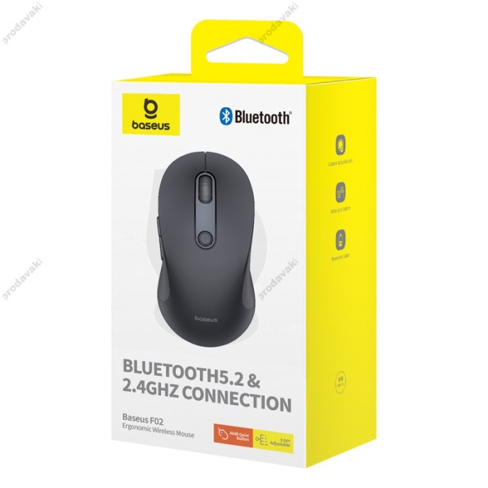 Комп'ютерна мишка Baseus F02 Ergonomic Wireless Mouse Black B01055505111-01