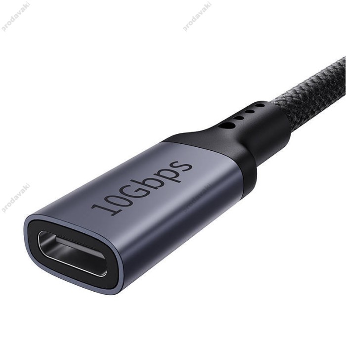 Кабель Baseus High Definition Series Extension Cable 10Gb Type-C to Type-C 100W 5A 1m Cluster Black B0063370C111-01