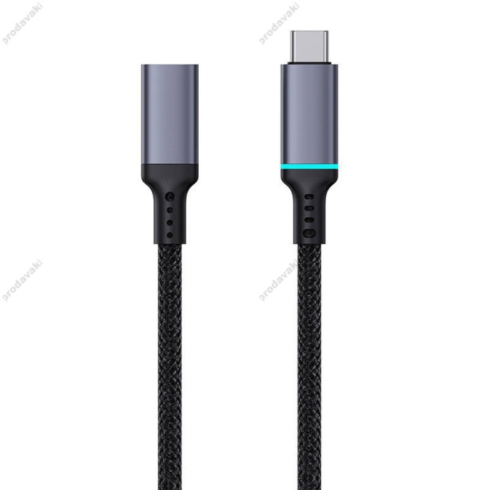 Кабель Baseus High Definition Series Extension Cable 10Gb Type-C to Type-C 100W 5A 1m Cluster Black B0063370C111-01