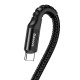 Кабель Baseus Fish Eye Spring Data USB to Type-C 2A 1m Black CATSR-01
