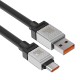 Кабель Baseus CoolPlay Series Fast Charging Cable USB to Type-C 100W 6A 1m Black CAKW000601
