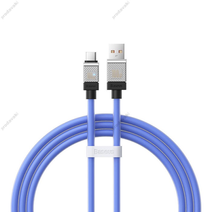 Кабель Baseus CoolPlay Series Fast Charging Cable USB to Type-C 100W 6A 2m Blue CAKW000703