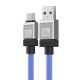 Кабель Baseus CoolPlay Series Fast Charging Cable USB to Type-C 100W 6A 2m Blue CAKW000703