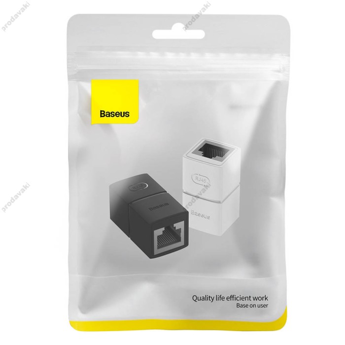 Конектор RJ45 Baseus AirJoy Series Network Cable Connector 2шт Black (B00131100111-00)