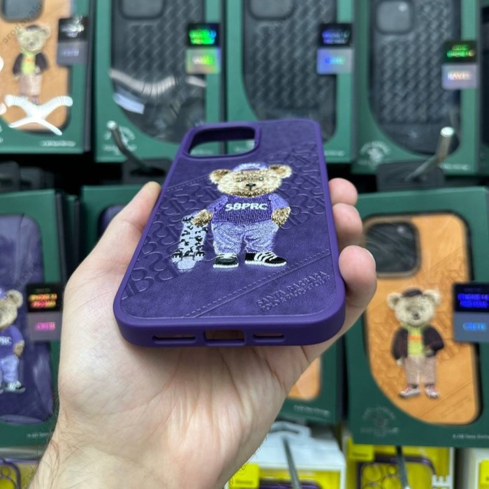 Чохол Polo Crete Leather Case Santa Barbara Bear Crete iPhone 14 Purple