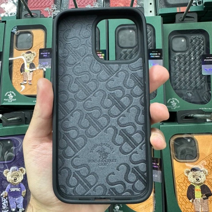 Чохол Polo Crete Leather Case Santa Barbara Bear Crete iPhone 14 Pro Black