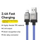 Usb кабель Baseus CoolPlay Series Fast Charging Cable USB to Lightning 2.4A 1m Blue CAKW000403