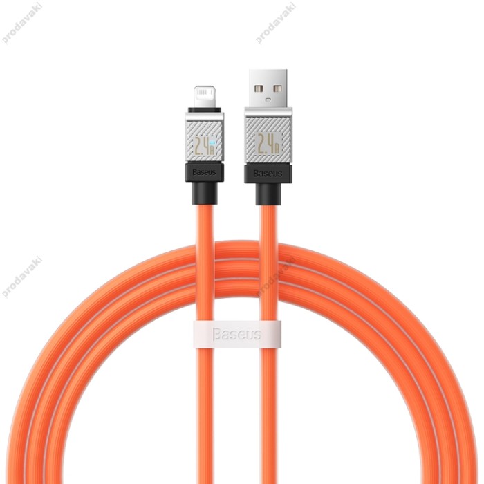 Usb кабель Baseus CoolPlay Series Fast Charging Cable USB to Lightning 2.4A 1m Orange CAKW000407