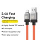 Usb кабель Baseus CoolPlay Series Fast Charging Cable USB to Lightning 2.4A 1m Orange CAKW000407