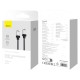 PD Кабель Baseus CoolPlay Series Fast Charging Cable Type-C to Lightning 20W 1m Black CAKW000001