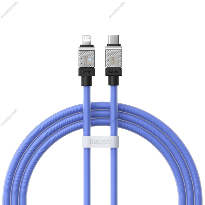 PD Кабель Baseus CoolPlay Series Fast Charging Cable Type-C to Lightning 20W 1m Blue CAKW000003