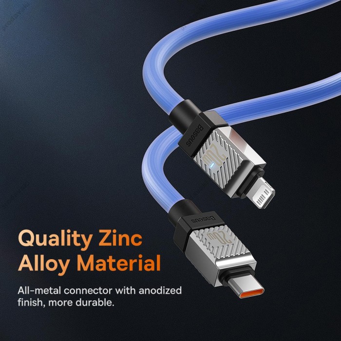 PD Кабель Baseus CoolPlay Series Fast Charging Cable Type-C to Lightning 20W 1m Blue CAKW000003
