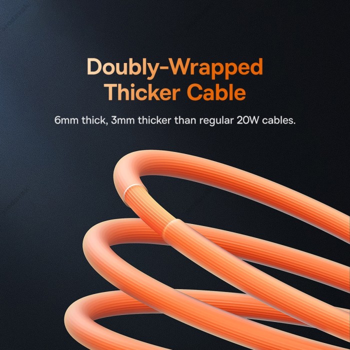 PD Кабель Baseus CoolPlay Series Fast Charging Cable Type-C to Lightning 20W 2m Orange CAKW000107